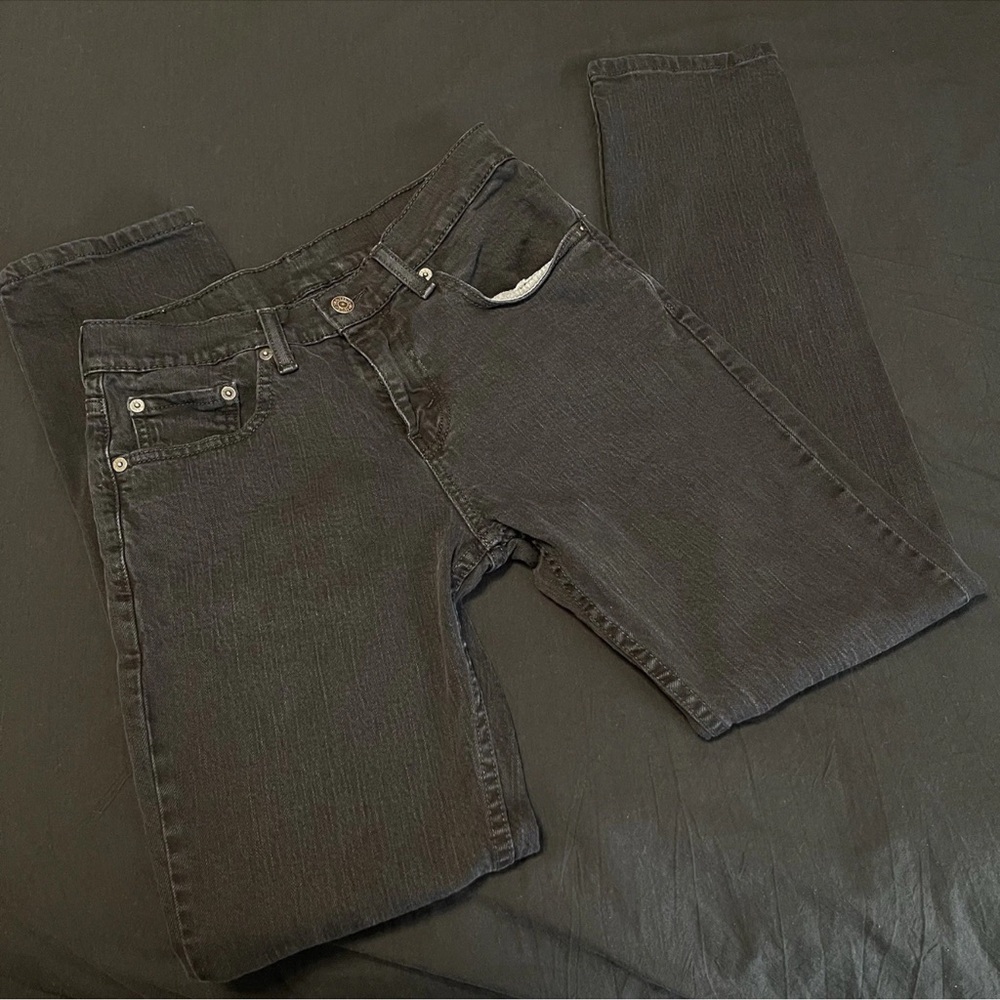 Levi's 511 Jeans Black Straight Leg Dark Wash Denim Men's Size 29x30 Casual